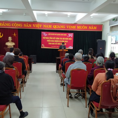 Hội Người mù quận Long Biên- Tổng kết công tác Hội năm 2022, triển khai nhiệm vụ công tác năm 2023. 