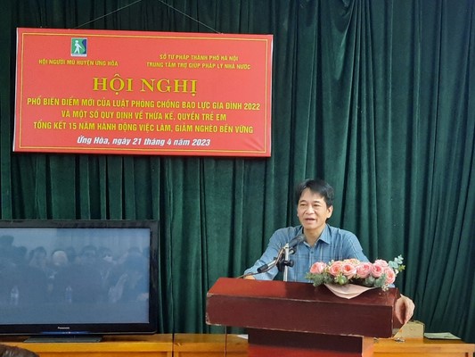 Hơn 70 hội viên Hội Người mù huyện Ứng Hòa tham dự hội nghị tuyên truyền, phổ biến pháp luật và trợ giúp pháp lý năm 2023