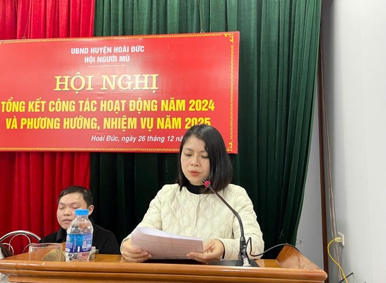 Hội Người mù huyện Hoài Đức tổng kết công tác hoạt động Hội năm 2024