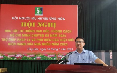 Hội Người mù huyện Ứng  Hòa học tập chuyên đề năm 2024